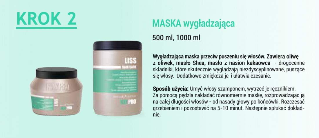 Raminanti kaukė garbanotiems plaukams KayPro soothing milk liss, 500 ml kaina ir informacija | Priemonės plaukų stiprinimui | pigu.lt