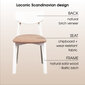 2-jų valgomojo kėdžių rinkinys Vega, baltas цена и информация | Virtuvės ir valgomojo kėdės | pigu.lt