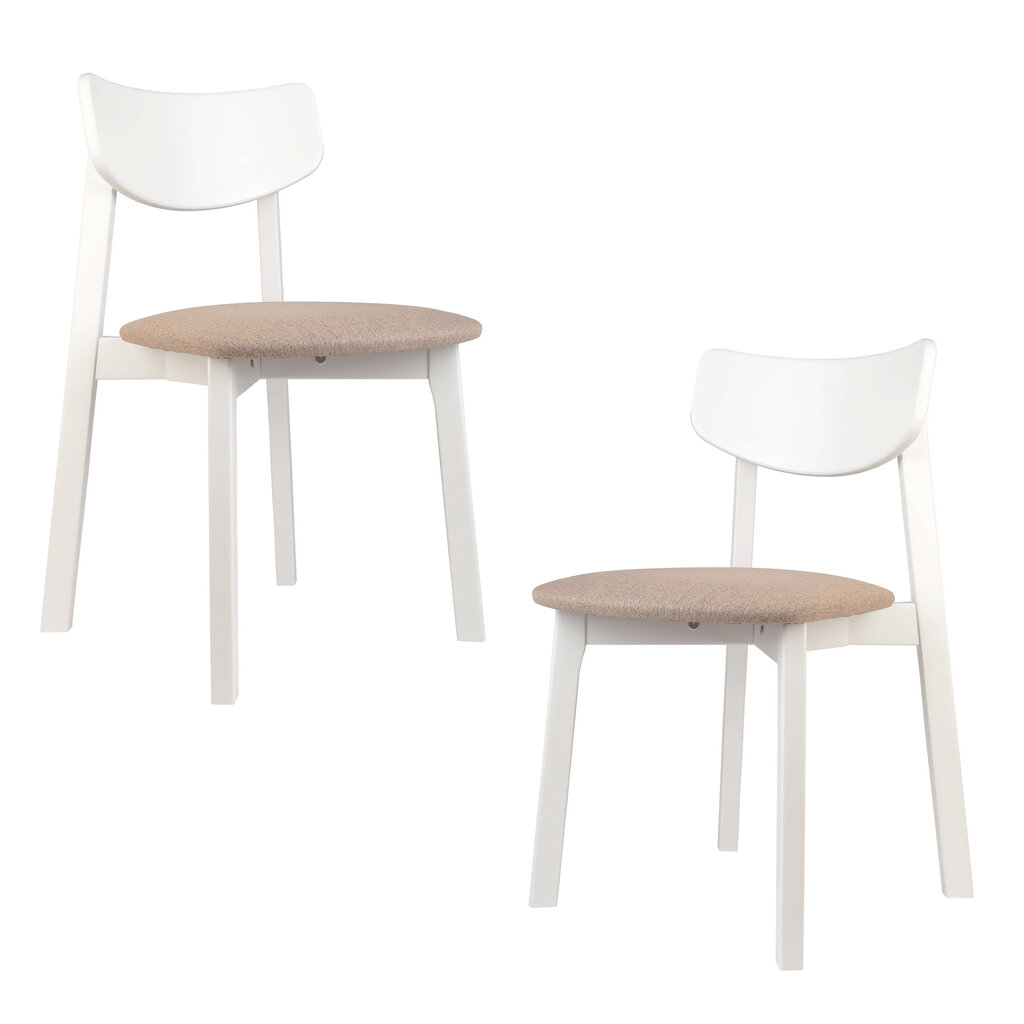 2-jų valgomojo kėdžių rinkinys Vega, baltas kaina ir informacija | Virtuvės ir valgomojo kėdės | pigu.lt