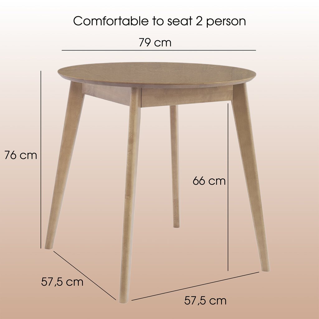 Valgomojo stalas Orion 79, rudas kaina ir informacija | Virtuvės ir valgomojo stalai, staliukai | pigu.lt