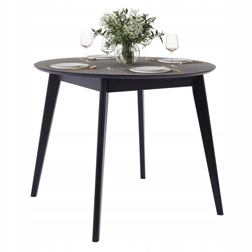 Valgomojo stalas Orion 94, juodas kaina ir informacija | Virtuvės ir valgomojo stalai, staliukai | pigu.lt