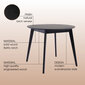 Valgomojo stalas Orion 94, juodas kaina ir informacija | Virtuvės ir valgomojo stalai, staliukai | pigu.lt
