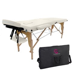 Sulankstomas masažo stalas I-Coucou, 212x73 cm, baltas kaina ir informacija | Baldai grožio salonams | pigu.lt