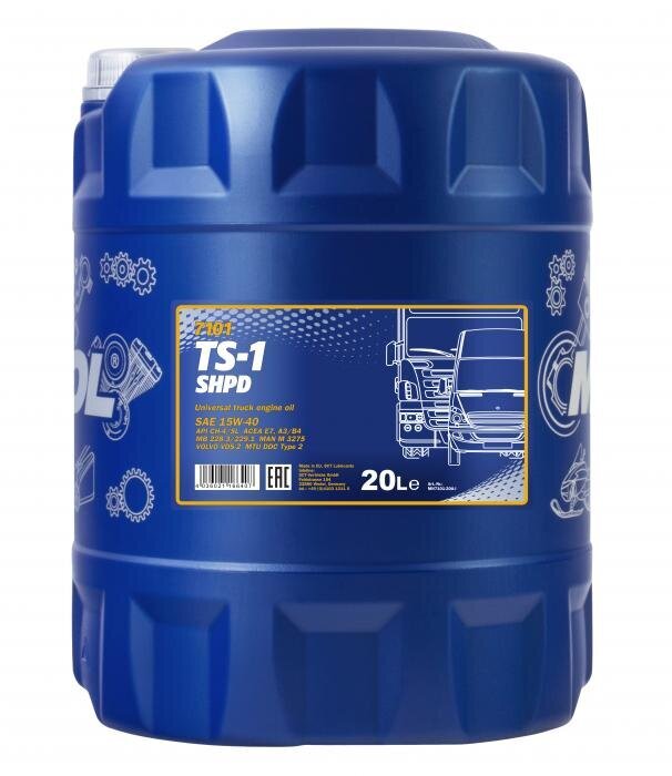 Mannol 7101 TS-1 Shpd 15W-40 variklinė alyva, 20L kaina ir informacija | Variklinės alyvos | pigu.lt