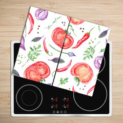 Tulup pjaustymo lentelė Pomidorai ir prieskoniai, 2x30x52 cm kaina ir informacija | Pjaustymo lentelės | pigu.lt