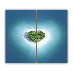 Tulup pjaustymo lentelė Širdies formos sala, 2x30x52 cm kaina ir informacija | Pjaustymo lentelės | pigu.lt
