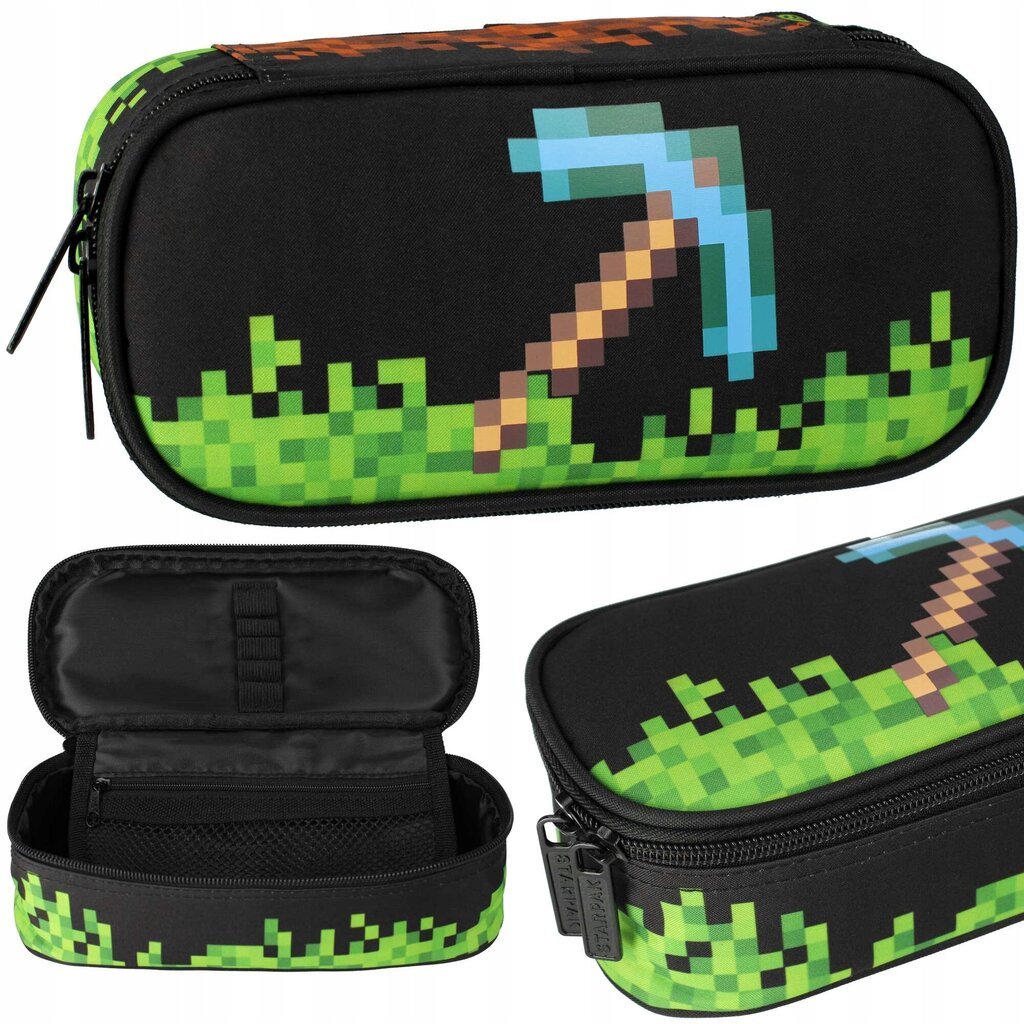 Mokyklinis penalas Starpak Pixel Game Pickaxe 506942, 23x 10x7 cm kaina ir informacija | Penalai | pigu.lt