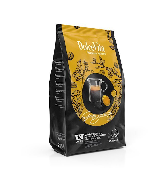 Dolce Vita kavos kapsulės Gran Gusto, 16 vnt. цена и информация | Kava, kakava | pigu.lt