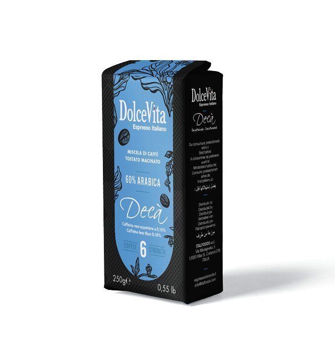 Dolce Vita malta kava Decaffeinato, 250g kaina ir informacija | Kava, kakava | pigu.lt