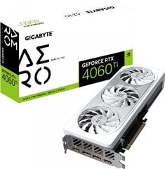 Gigabyte GeForce RTX 4060 Ti AERO OC GV-N406TAERO OC-16GD 1.0 kaina ir informacija | Vaizdo plokštės (GPU) | pigu.lt