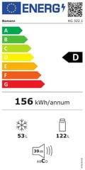 Bomann KG322.1iX Inox цена и информация | Холодильники | pigu.lt