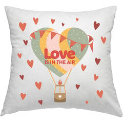 Pagalvės užvalkalas Love is in the air, balta kaina ir informacija | Originalios pagalvės, užvalkalai | pigu.lt