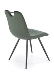 4-ių kėdžių komplektas K521, žalias/juodas kaina ir informacija | Virtuvės ir valgomojo kėdės | pigu.lt