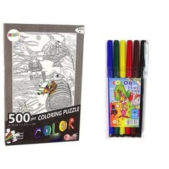 Spalvinimo dėlionė Lean Toys Žuvys, 500 d. kaina ir informacija | Dėlionės (puzzle) | pigu.lt