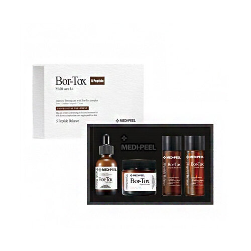 Botox efekto veido rinkinys Medi Peel Bor-Tox 5 Peptide Multi Care Kit: tonikas, 30 ml + emulsija, 30 ml + serumas, 30 ml + kremas, 50g kaina ir informacija | Veido kremai | pigu.lt