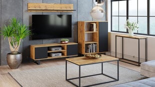 Tv staliukas Kobi Meble Focus RTV 135x49x40 cm, rudas kaina ir informacija | TV staliukai | pigu.lt