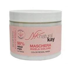 Kaukė dažytiems plaukams NaturalKay Color Reveal mask, 500 ml kaina ir informacija | Priemonės plaukų stiprinimui | pigu.lt