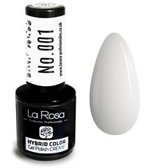 Гель-лак La Rosa Hybrid CREME White цена и информация | Лаки, укрепители для ногтей | pigu.lt