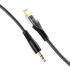 XO Clear cable audio NB-R241A Lightning - jack 3,5mm 1,0 m black цена и информация | Кабели и провода | pigu.lt