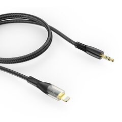 XO Clear cable audio NB-R241A Lightning - jack 3,5mm 1,0 m black цена и информация | Кабели и провода | pigu.lt