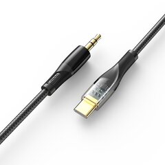 XO Clear cable audio NB-R241B USB-C - jack 3,5mm 1,0 m black цена и информация | Кабели для телефонов | pigu.lt