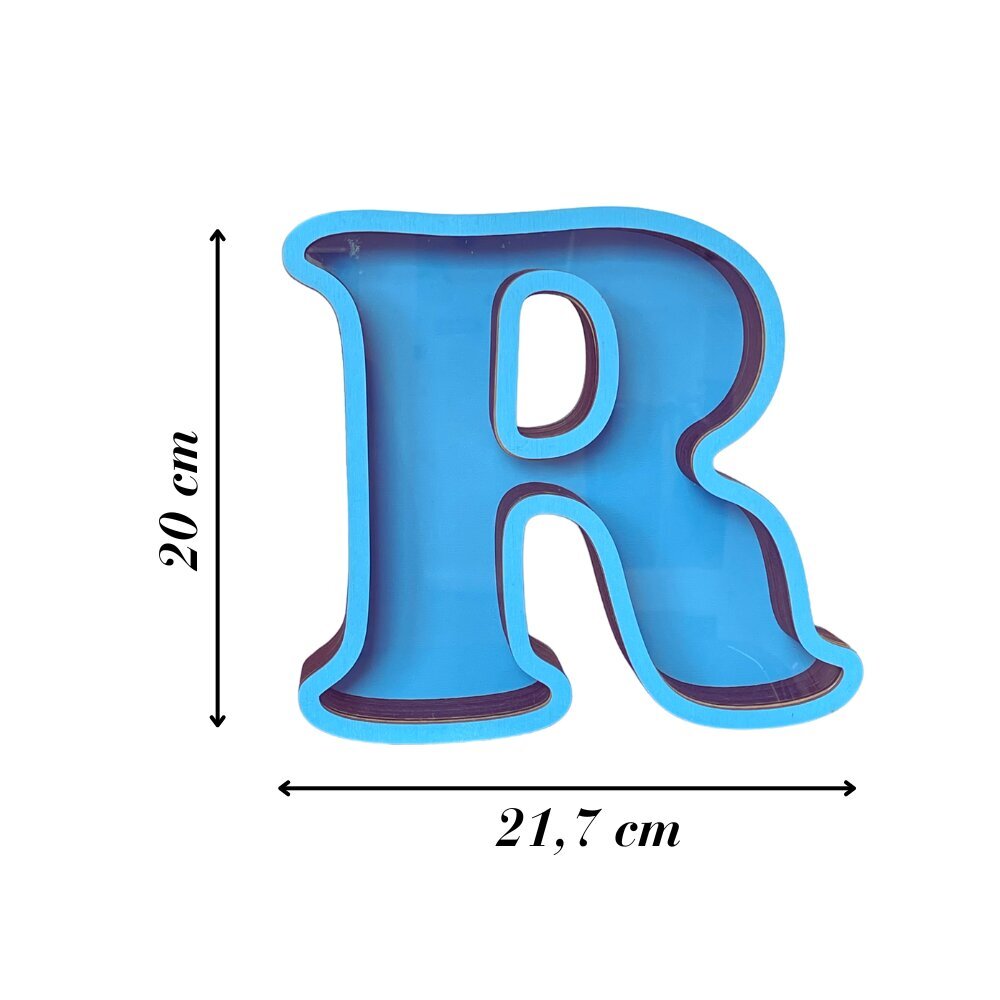 Taupyklė Raidė R, 20 cm kaina ir informacija | Originalios taupyklės | pigu.lt