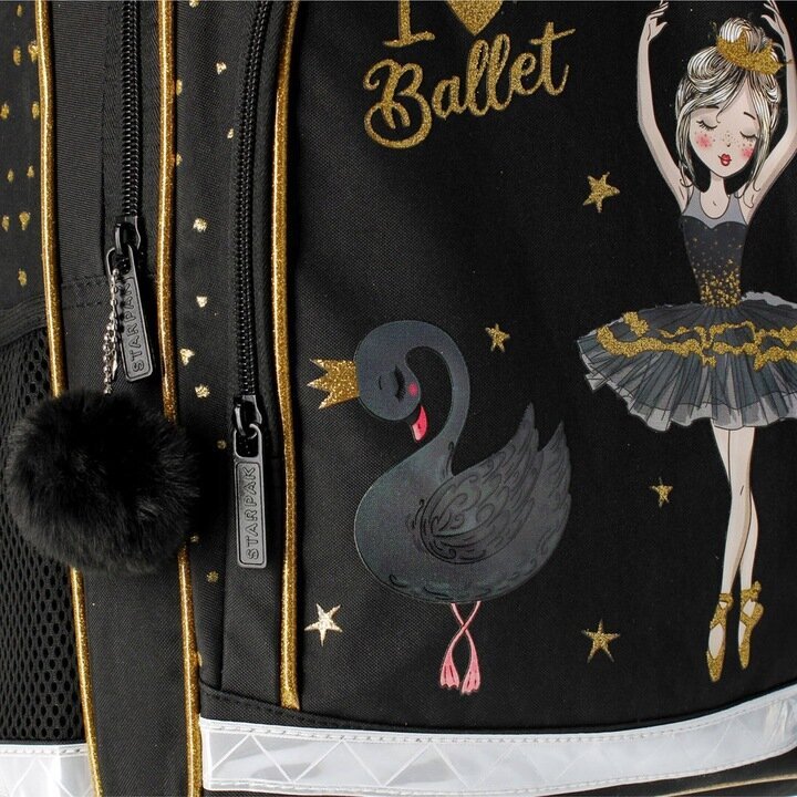 Mokyklinė kuprinė Starpak Ballerina 486110, 20 l, juoda kaina ir informacija | Kuprinės mokyklai, sportiniai maišeliai | pigu.lt