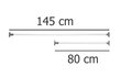 Herkules teleskopinė lazda, 80–145 cm kaina ir informacija | Pakabos, maišai drabužiams | pigu.lt