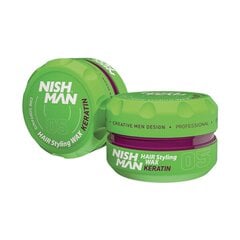 Plaukų formavimo vaškas Nishman Hair Styling Wax 05 Keratin vyrams, 100 ml цена и информация | Средства для укладки волос | pigu.lt