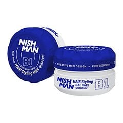 Plaukų formavimo vaškas Nishman Hair Styling Wax B1 GumGum vyrams, 150 ml kaina ir informacija | Plaukų formavimo priemonės | pigu.lt