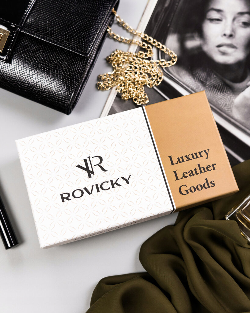 Natūralios odos piniginė moterims Rovicky цена и информация | Piniginės, kortelių dėklai moterims | pigu.lt