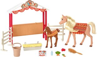 Spirit Untamed rinkinys Mattel arklidės ir 2 žirgai цена и информация | Игрушки для девочек | pigu.lt