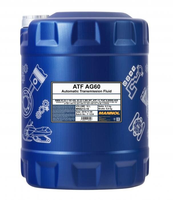 Transmisijos alyva Mannol 8213 ATF AG60, 10 l цена и информация | Kitos alyvos | pigu.lt