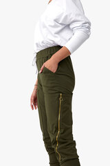Fasardi Комплект из женских брюк карго и блузки цвета белого хаки FK610 цена и информация | Женские костюмы | pigu.lt