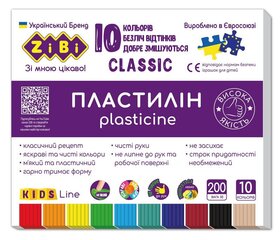Пластилин Zibi Classic Kids Line, 10 цветов. цена и информация | Принадлежности для рисования, лепки | pigu.lt