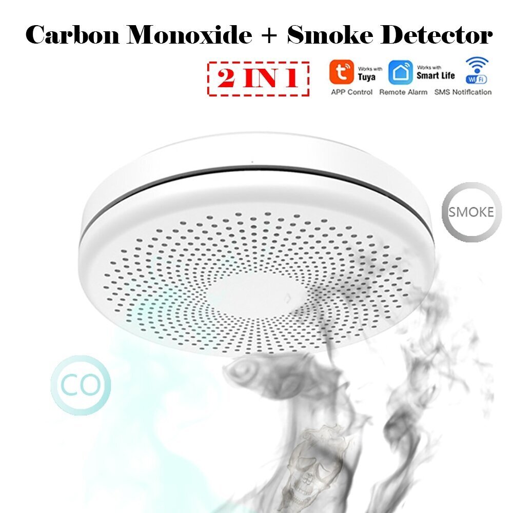 Išmanusis dūmų ir CO2 jutiklis Tuya Feelspot FS-CSS01W цена и информация | Dūmų, dujų detektoriai | pigu.lt