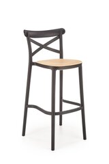 4-ių kėdžių komplektas H111, juodas/rudas kaina ir informacija | Virtuvės ir valgomojo kėdės | pigu.lt