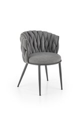 2-ių kėdžių komplektas Halmar K516, pilkas/juodas kaina ir informacija | Virtuvės ir valgomojo kėdės | pigu.lt