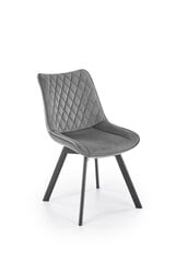 2-ių kėdžių komplektas K520, pilkas/juodas kaina ir informacija | Virtuvės ir valgomojo kėdės | pigu.lt