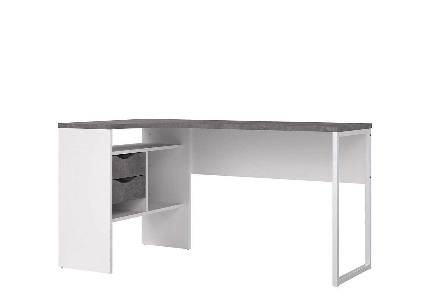 Rašomasis stalas Tvilum Function Plus, baltas/pilkas kaina ir informacija | Kompiuteriniai, rašomieji stalai | pigu.lt