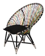 Lauko kėdė Ivy, juoda/įvairių spalvų kaina ir informacija | Lauko kėdės, foteliai, pufai | pigu.lt