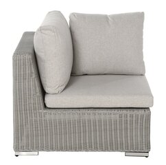 Kampinis lauko sofos elementas, pilkas kaina ir informacija | Lauko kėdės, foteliai, pufai | pigu.lt