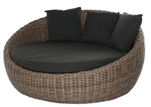 Lauko sofa Maje, juoda/ruda kaina ir informacija | Lauko kėdės, foteliai, pufai | pigu.lt