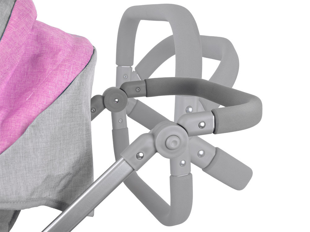 Daugiafunkcinis lėlių vežimėlis 4in1, rožinis kaina ir informacija | Žaislai mergaitėms | pigu.lt