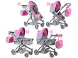 Daugiafunkcinis lėlių vežimėlis 4in1, rožinis цена и информация | Žaislai mergaitėms | pigu.lt