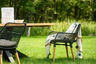 Садовое кресло Toro, черный/коричневый цвет цена и информация | Садовые стулья, кресла, пуфы | pigu.lt