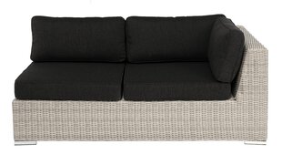 Lauko sofa West, pilka/juoda kaina ir informacija | Lauko kėdės, foteliai, pufai | pigu.lt