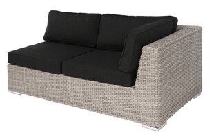 Lauko sofa West, pilka/juoda kaina ir informacija | Lauko kėdės, foteliai, pufai | pigu.lt