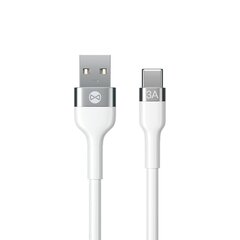 Forever Flexible cable USB - USB-C 1,0 m 3A white цена и информация | Кабели для телефонов | pigu.lt