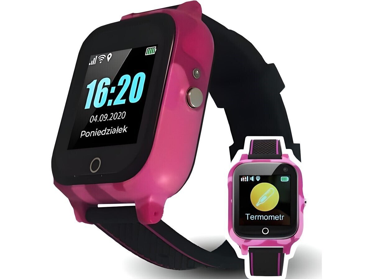 GoGPS Smartwatch K27 Pink цена и информация | Išmanieji laikrodžiai (smartwatch) | pigu.lt